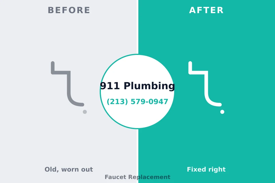 Before and after: plumbing repair Churubusco, IN